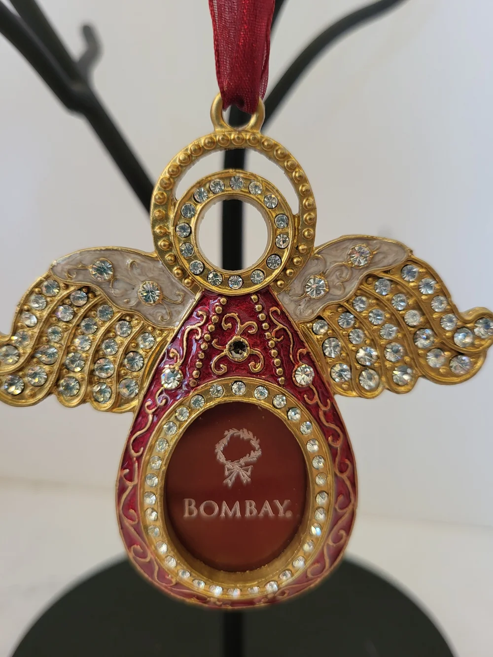 Bombay/Aaron Bros  Angel Photo Frame Ornaments Vintage NOS